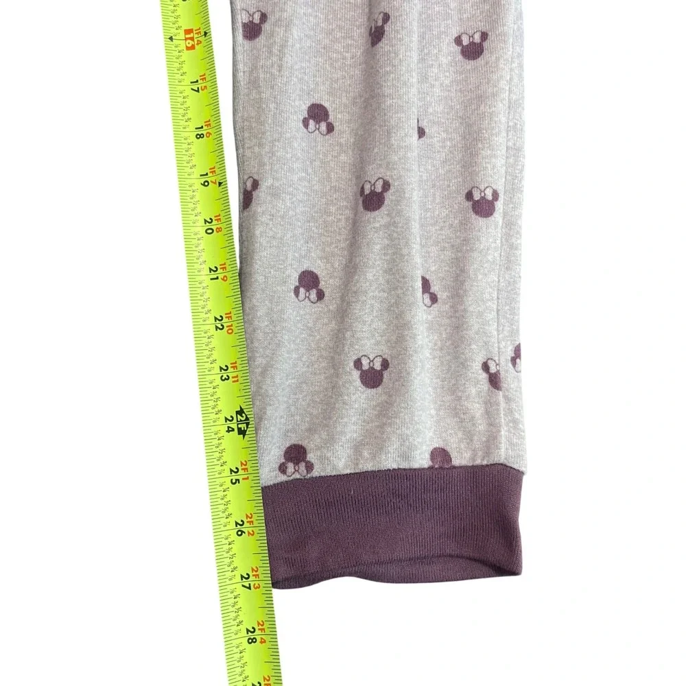 Disney Minnie Mouse Pajama Set Women M Purple Soft Cozy Jogger‎ Pockets Lounge - Picture 8 of 9